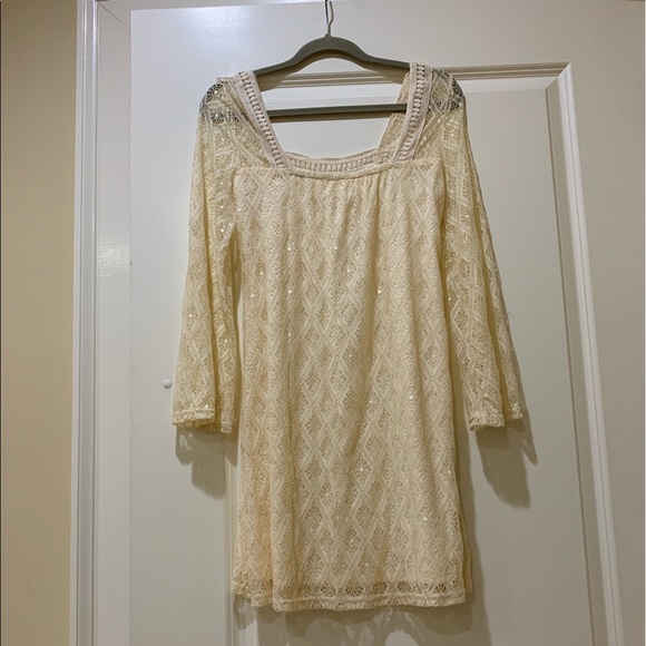 Off-white Lace Dress by Entro - Picture 2 of 3